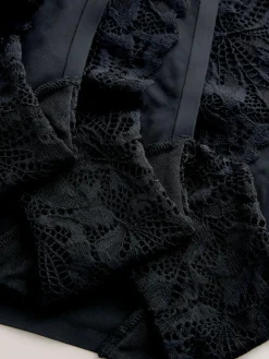 New Next Brazilian Lace Front NVPL Knickers 3 Pack Black