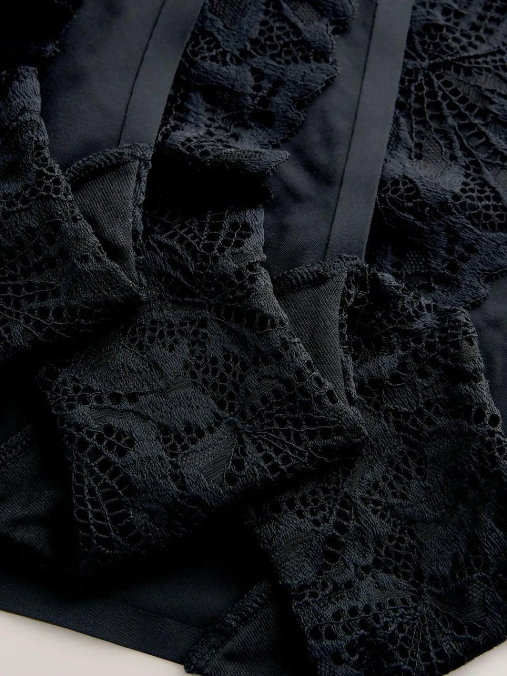 New Next Brazilian Lace Front NVPL Knickers 3 Pack Black