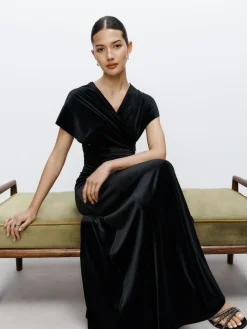 Outlet Next Bridesmaid Velvet Multiway Maxi Dress Black