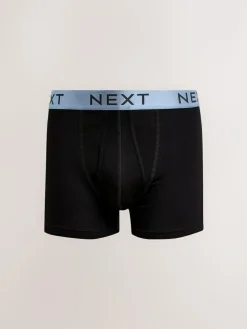Next Black Bright Colour Shiny Waistbands A-Front Boxers 10 Pack^ Underwear|Underwear