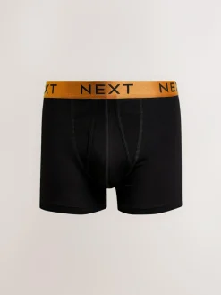 Next Black Bright Colour Shiny Waistbands A-Front Boxers 10 Pack^ Underwear|Underwear