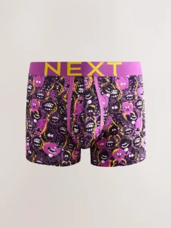 Online Next Black Bright Monster A-Front Boxers
