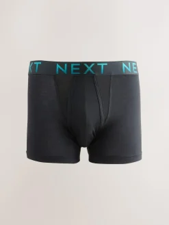 Next Black Bright Ombre Text Waistband 10 pack Cotton Rich Blend Hipsters Boxers^ Underwear|Underwear