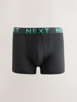 Next Black Bright Ombre Text Waistband 10 pack Cotton Rich Blend Hipsters Boxers^ Underwear|Underwear