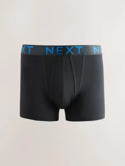 Next Black Bright Ombre Text Waistband 10 pack Cotton Rich Blend Hipsters Boxers^ Underwear|Underwear