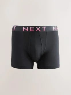 Next Black Bright Ombre Text Waistband 10 pack Cotton Rich Blend Hipsters Boxers^ Underwear|Underwear