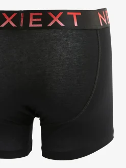Online Next Black Bright Ombre Text Waistbands A-Front Boxers 10 Pack