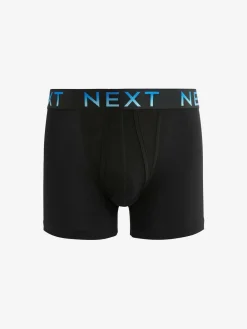 Online Next Black Bright Ombre Text Waistbands A-Front Boxers 10 Pack