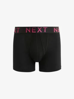 Online Next Black Bright Ombre Text Waistbands A-Front Boxers 10 Pack