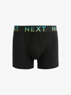 Online Next Black Bright Ombre Text Waistbands A-Front Boxers 10 Pack