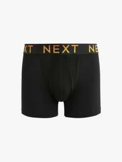 Online Next Black Bright Ombre Text Waistbands A-Front Boxers 10 Pack