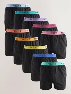 New Next Black Bright Waistband Loose Boxers