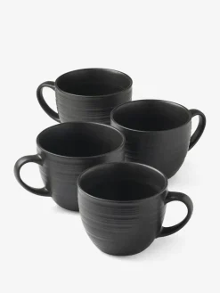 Outlet Next Black Bronx Set of 4 Cappuccino Mugs