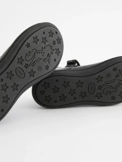 Outlet Next Black Butterfly Detail Standard Fit (F) Junior Leather School Mary Jane Shoes