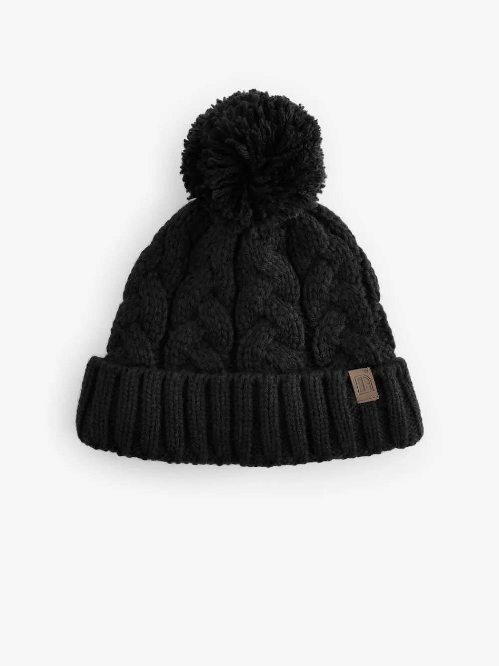Hot Next Black Cable Knit Pom Hat (1-16yrs)