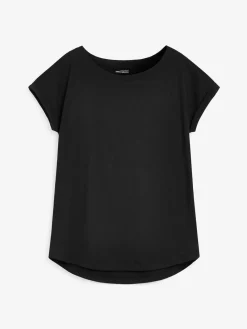 Next Black Cap Sleeve T-Shirt^Women Nightwear