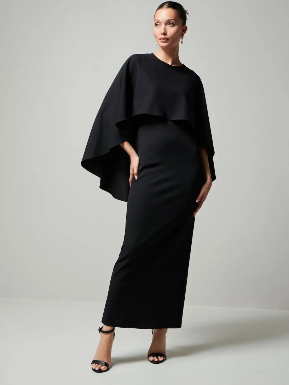 Sale Next Black Cape Maxi Dress