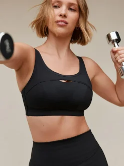 Sale Next C-H Active Sports Antibounce Dry Tech Extra High Impact Bra Black