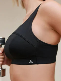 Sale Next C-H Active Sports Antibounce Dry Tech Extra High Impact Bra Black