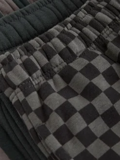 Next Black/ Charcoal Grey 3 Pack Wide Leg Jersey Joggers (3mths-7yrs)^BOY Pants & Leggings|Multipacks