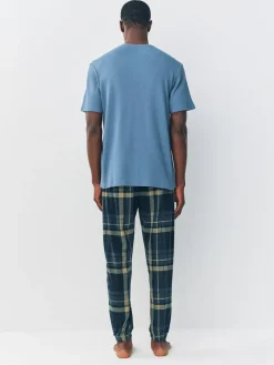 Next Textured Cosy Motionflex Cuffed Pyjamas Set^ Pyjamas