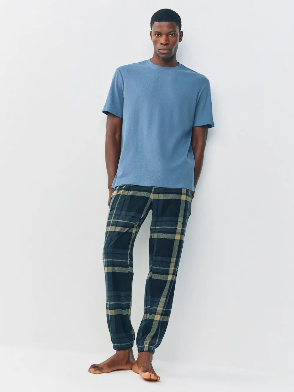 Next Textured Cosy Motionflex Cuffed Pyjamas Set^ Pyjamas