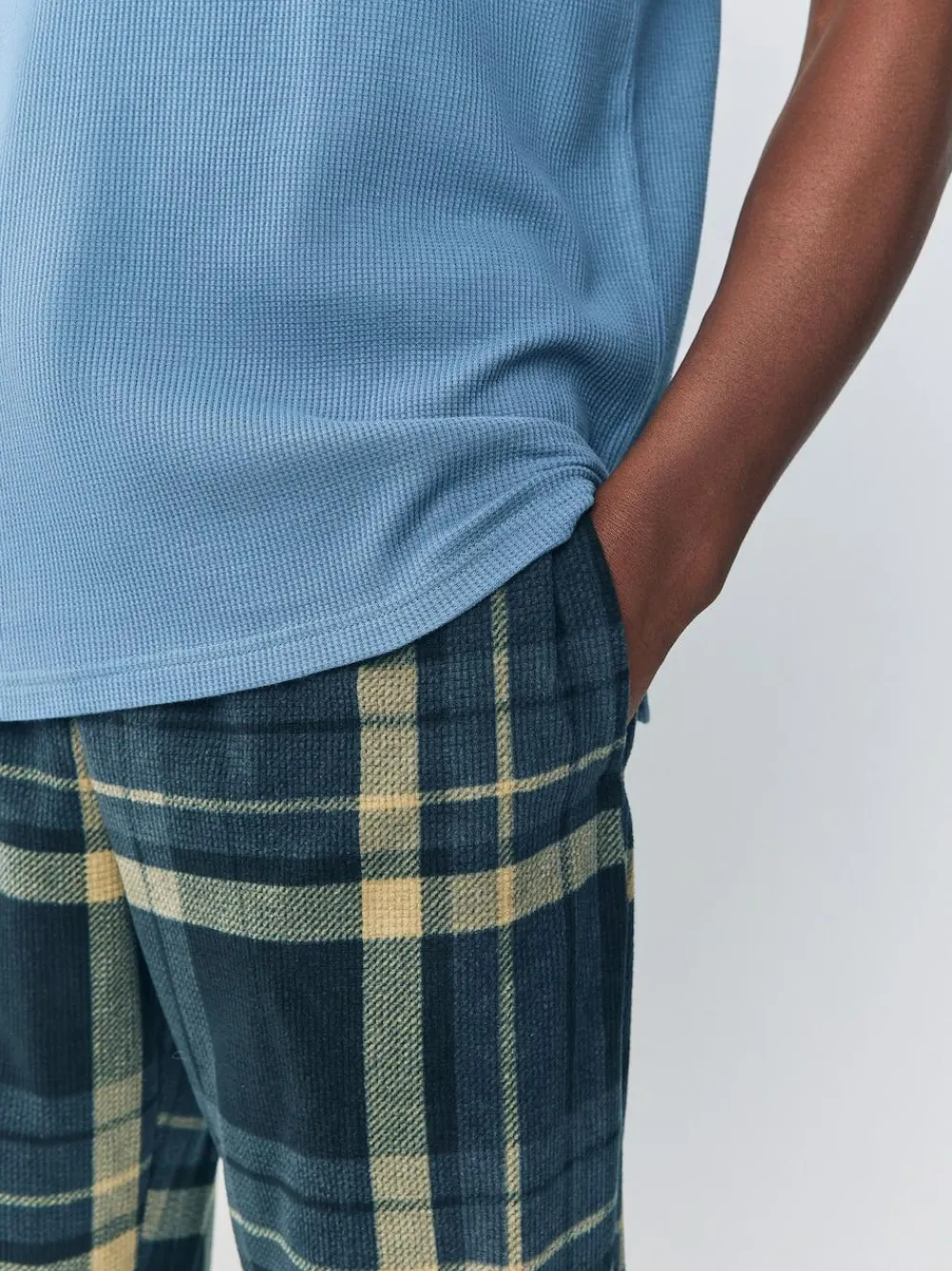 Next Textured Cosy Motionflex Cuffed Pyjamas Set^ Pyjamas