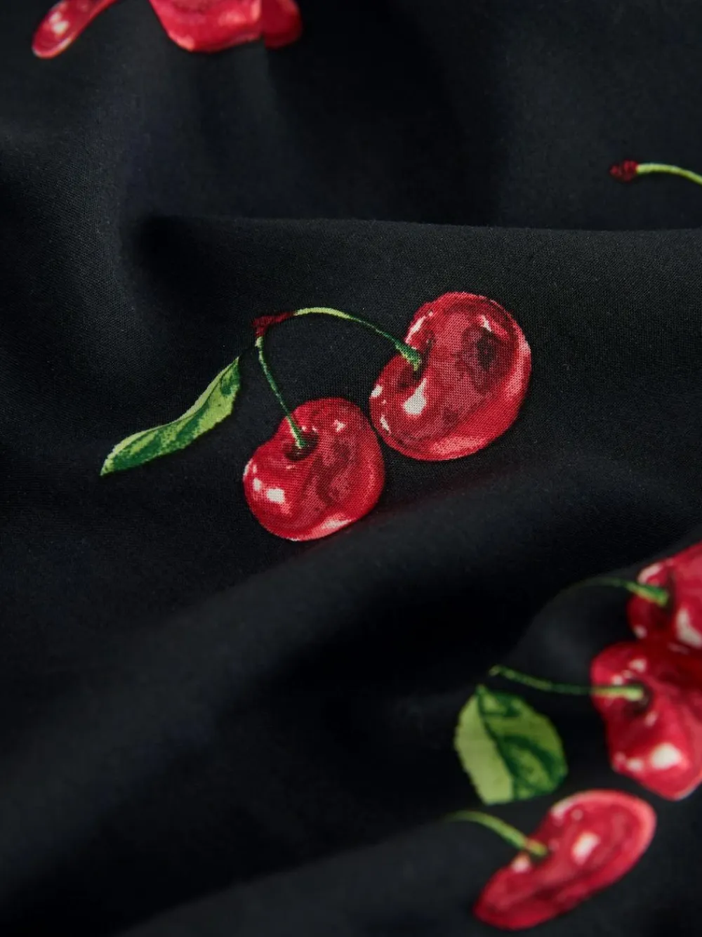 Online Next Black Cherry Print Mini Long Sleeve A-Line Seam Detail Dress