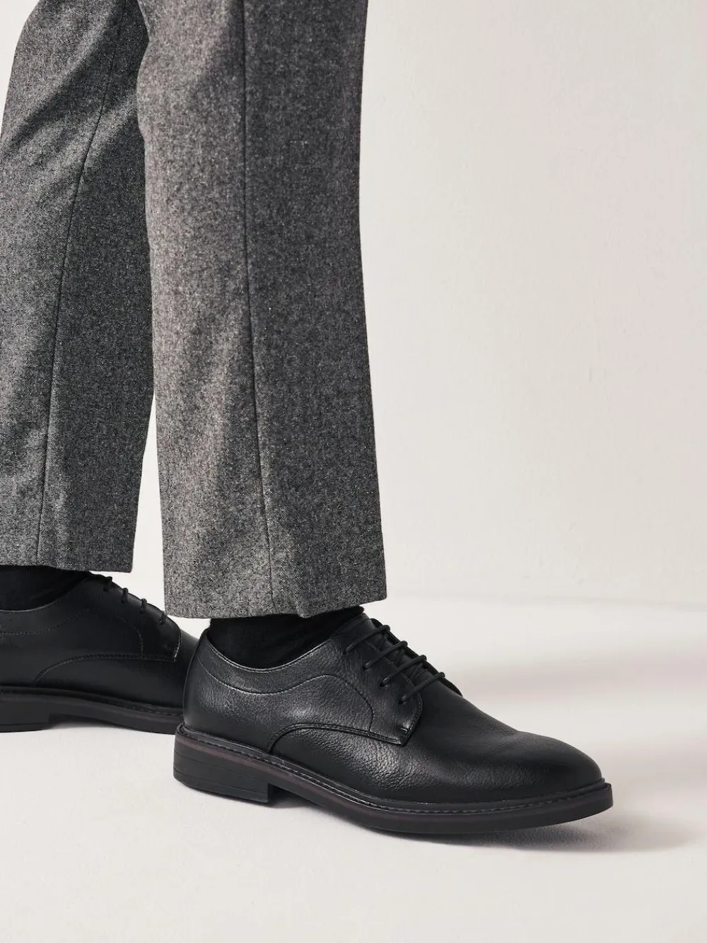 Next Black Chunky Sole Derby Shoes^ Shoes