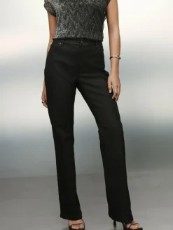 Clearance Next Coated Bootcut Jeans Black