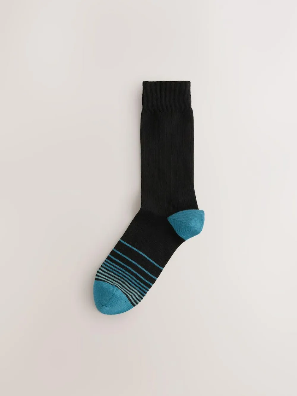 Next Black Colour Ombre 7 Pack Mens Cotton Rich Socks^ Socks|Socks