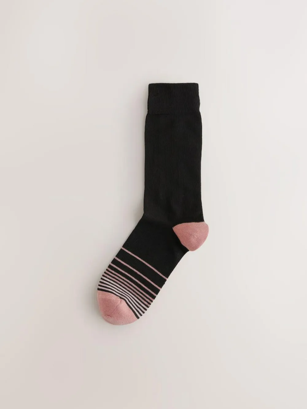Next Black Colour Ombre 7 Pack Mens Cotton Rich Socks^ Socks|Socks