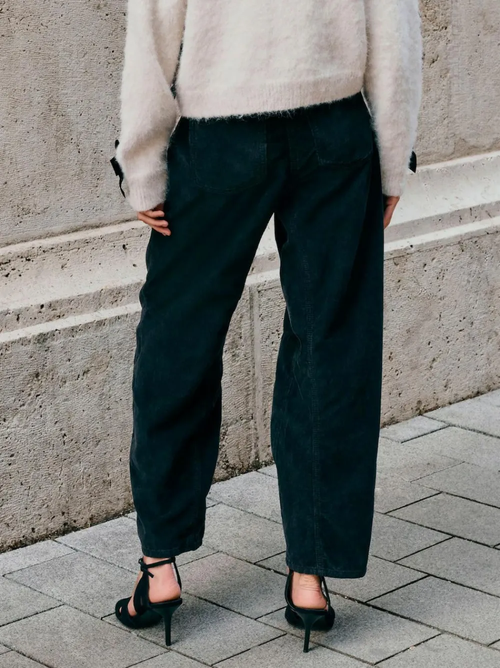 Next Cord Barrel Leg Trousers^Women Pants