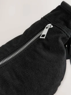 Online Next Cord Effect Sling Bag Black