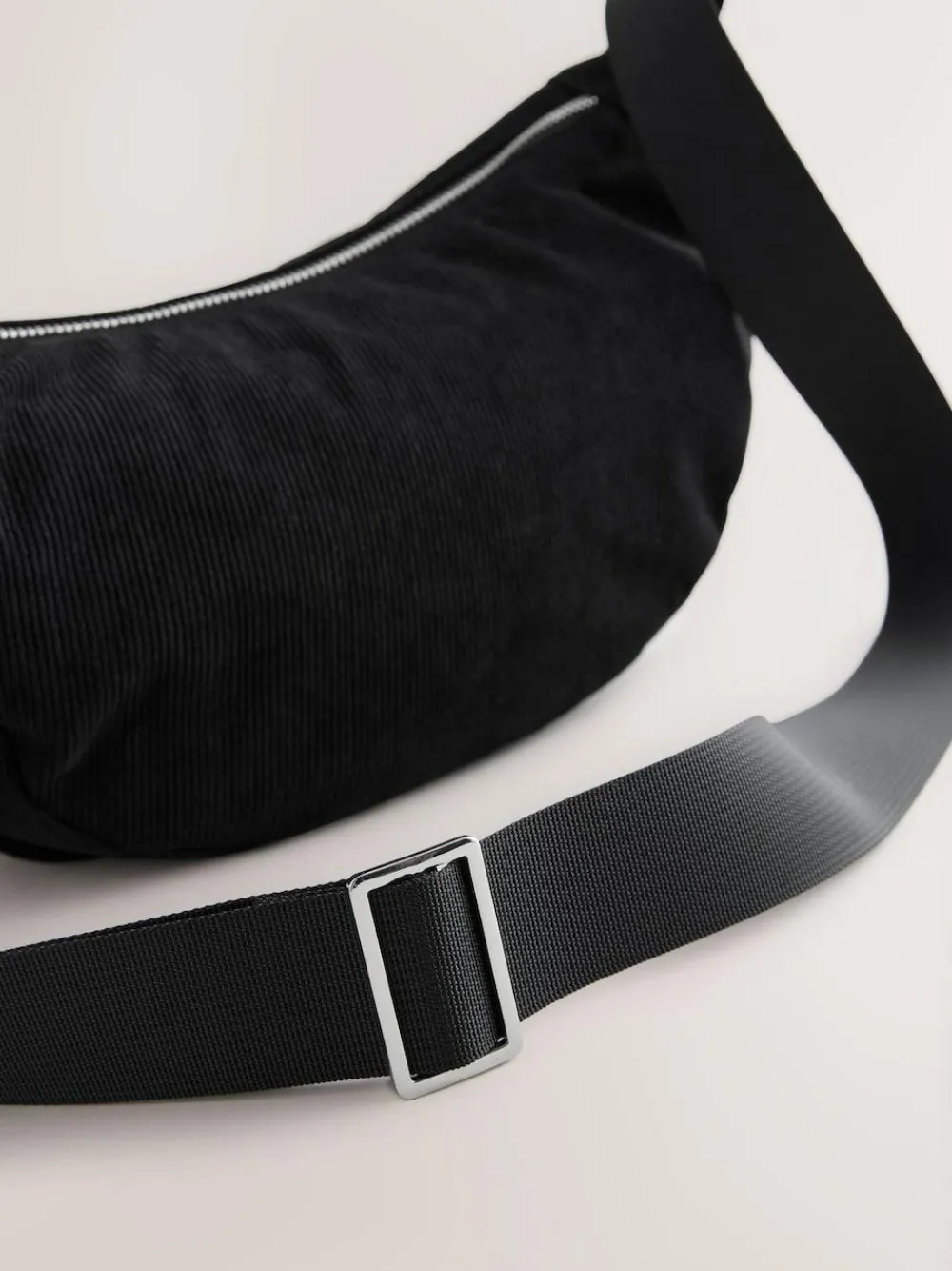 Online Next Cord Effect Sling Bag Black