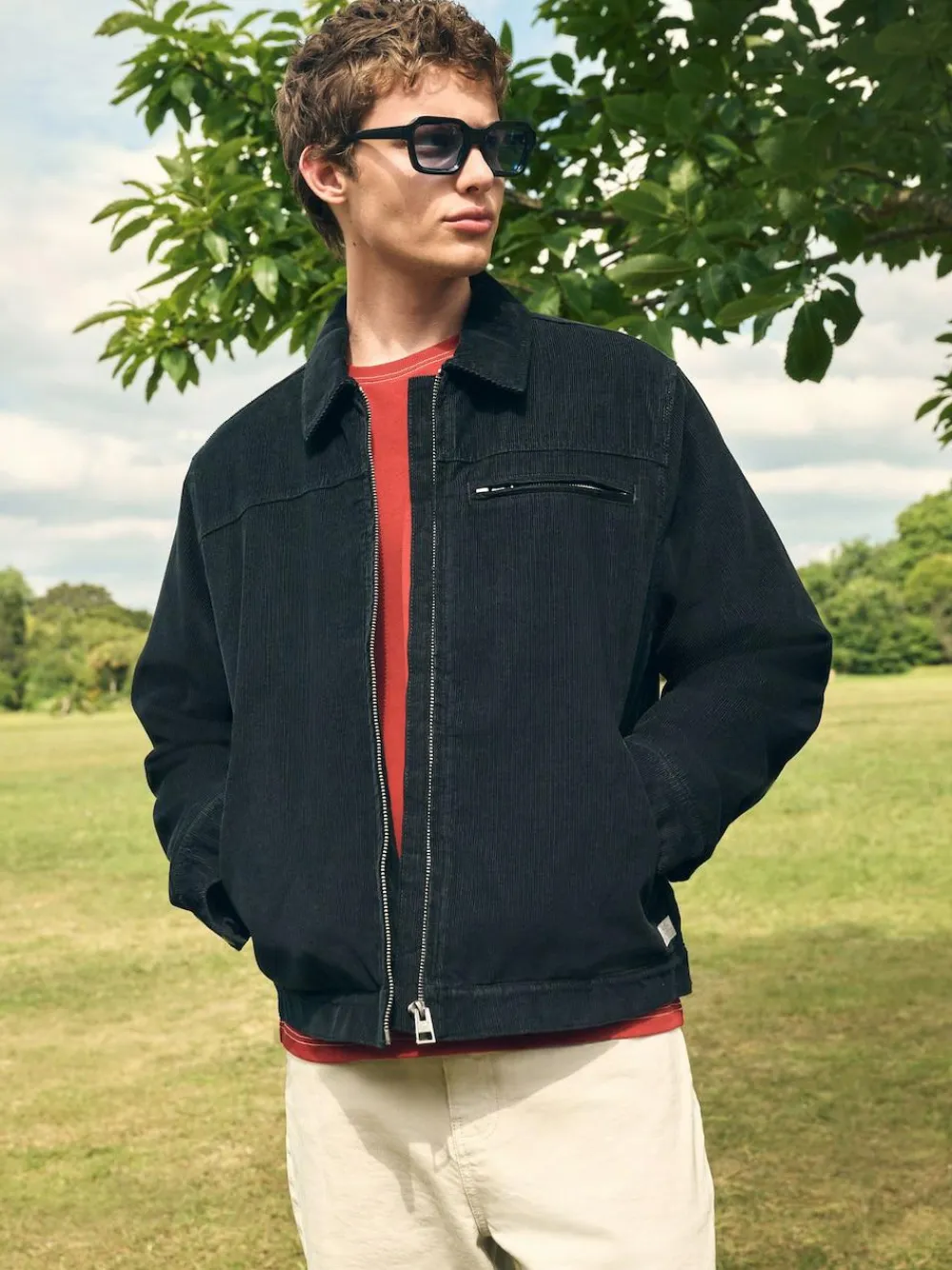 Discount Next Corduroy Borg Lined Jacket Black