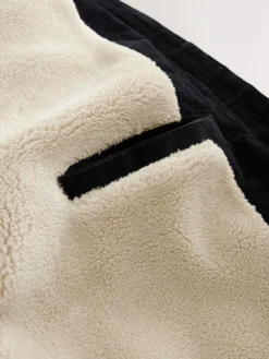 Discount Next Corduroy Borg Lined Jacket Black