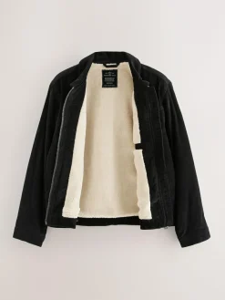 Discount Next Corduroy Borg Lined Jacket Black