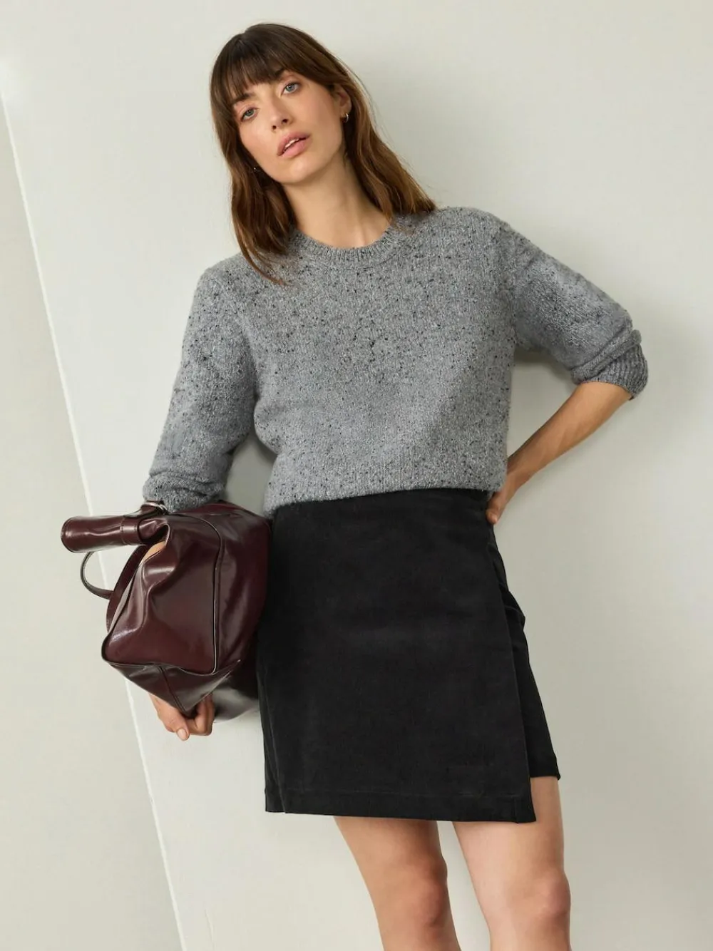 Next Corduroy Mini Wrap Skirt^Women Skirts