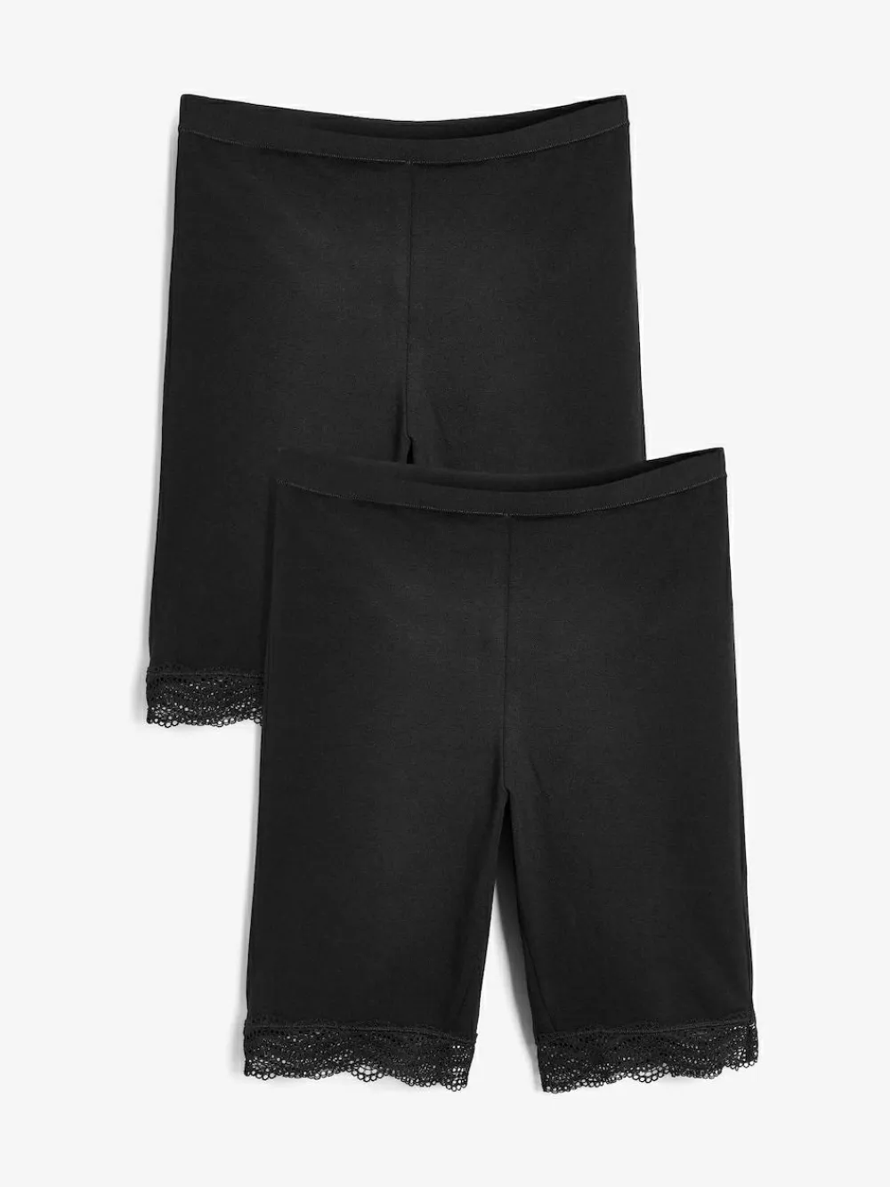 Next Cotton Blend Anti-Chafe Shorts 2 Pack Black