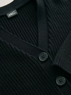 Next Black Cotton Rich Boxy School CardiganS (3-18yrs)^ Knitwear & Sweaters|Knitwear