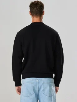 Next Black Cotton Rich Full Zip Jersey Bomber Jacket