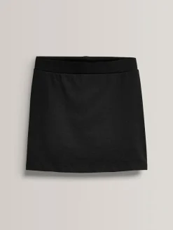 Next Black Cotton Rich Jersey Stretch School Skort (3-16yrs)^ Shorts & Skirts