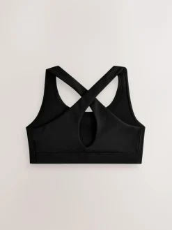 Next Black Cross Back Sports Bras (5-16yrs)^ Underwear|Bras & Crop Tops