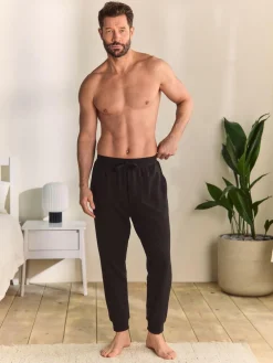 Next Cuffed Loopback Soft Touch Cuffed Joggers Black