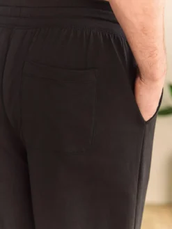 Next Cuffed Loopback Soft Touch Cuffed Joggers Black