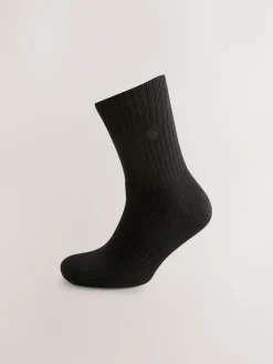 New Next Cushioned Sole Sports Socks 10 Pack Black