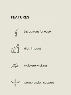 Next DD+ Active Sports Zip Front Dry Tech High Impact Bra^Women Dd+ Range|Bras