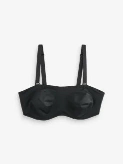 Discount Next DD+ Non Pad Minimise Strapless Bandeau Bra Black