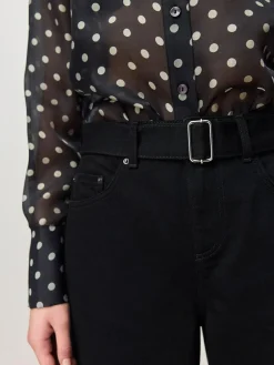 Best Next Belted Barrel Jeans Black Denim